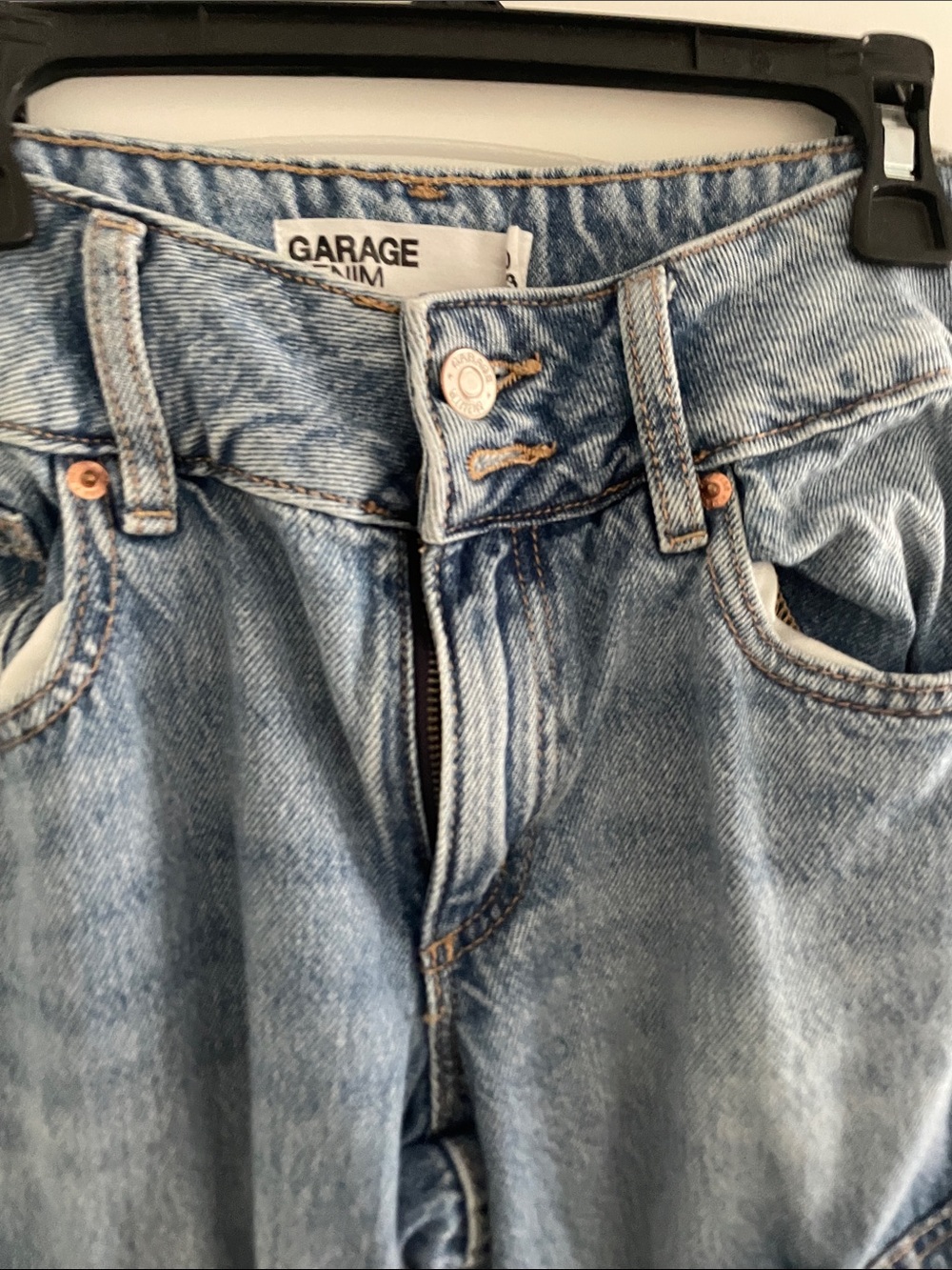 Garage Light Blue High-Waist Wide-Leg Jeans